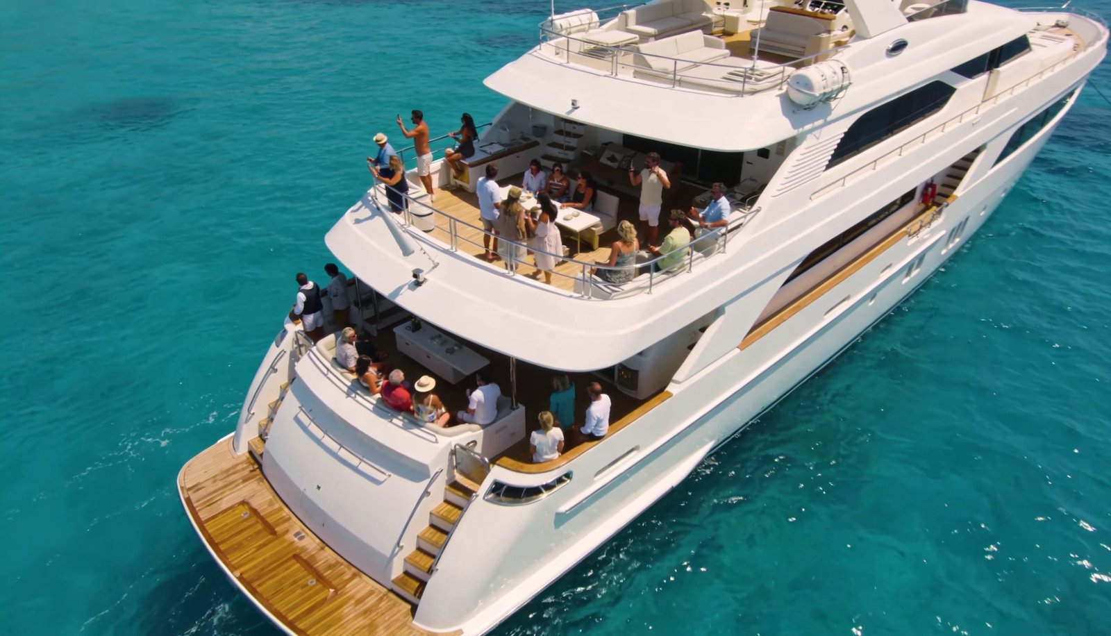 Yate para 20 personas navegando con un grupo grande a bordo